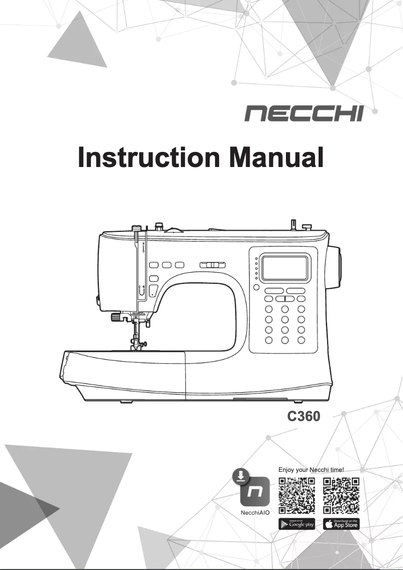Page 1 de la notice Manuel utilisateur Necchi C360