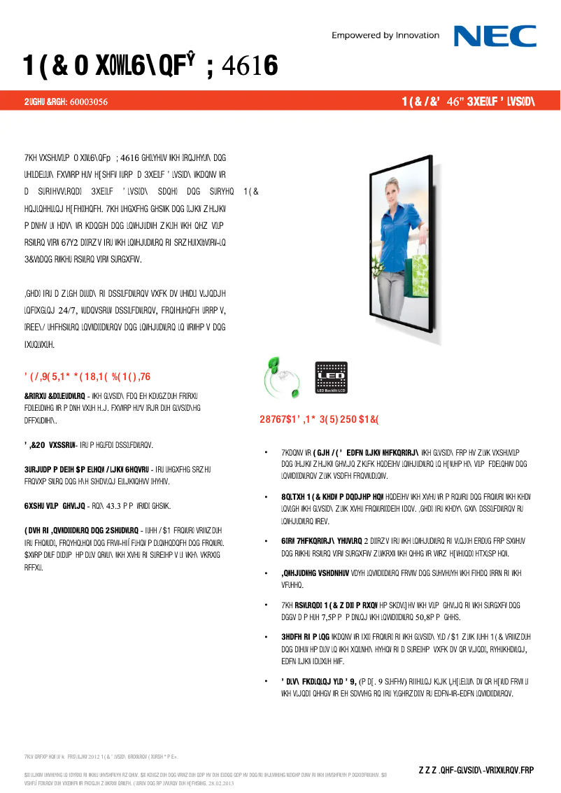 Image de la première page du manuel de l'appareil MultiSync X461S