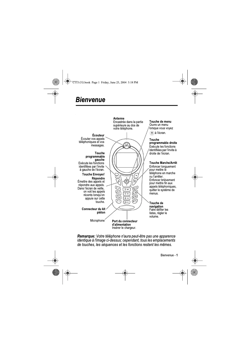 Image de la première page du manuel de l'appareil C115