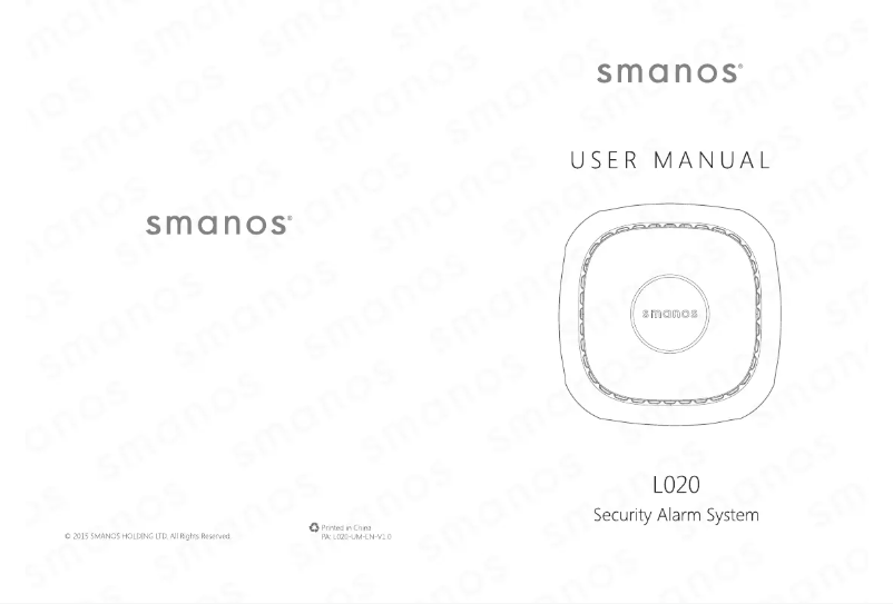 Page n°1 - Manuel utilisateur smanos L020