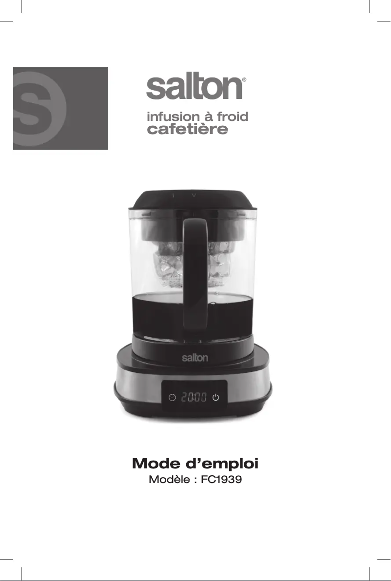 Page 1 de la notice Manuel utilisateur Salton FC1939