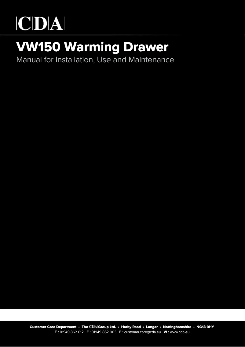 Page 1 de la notice Manuel utilisateur CDA VW150