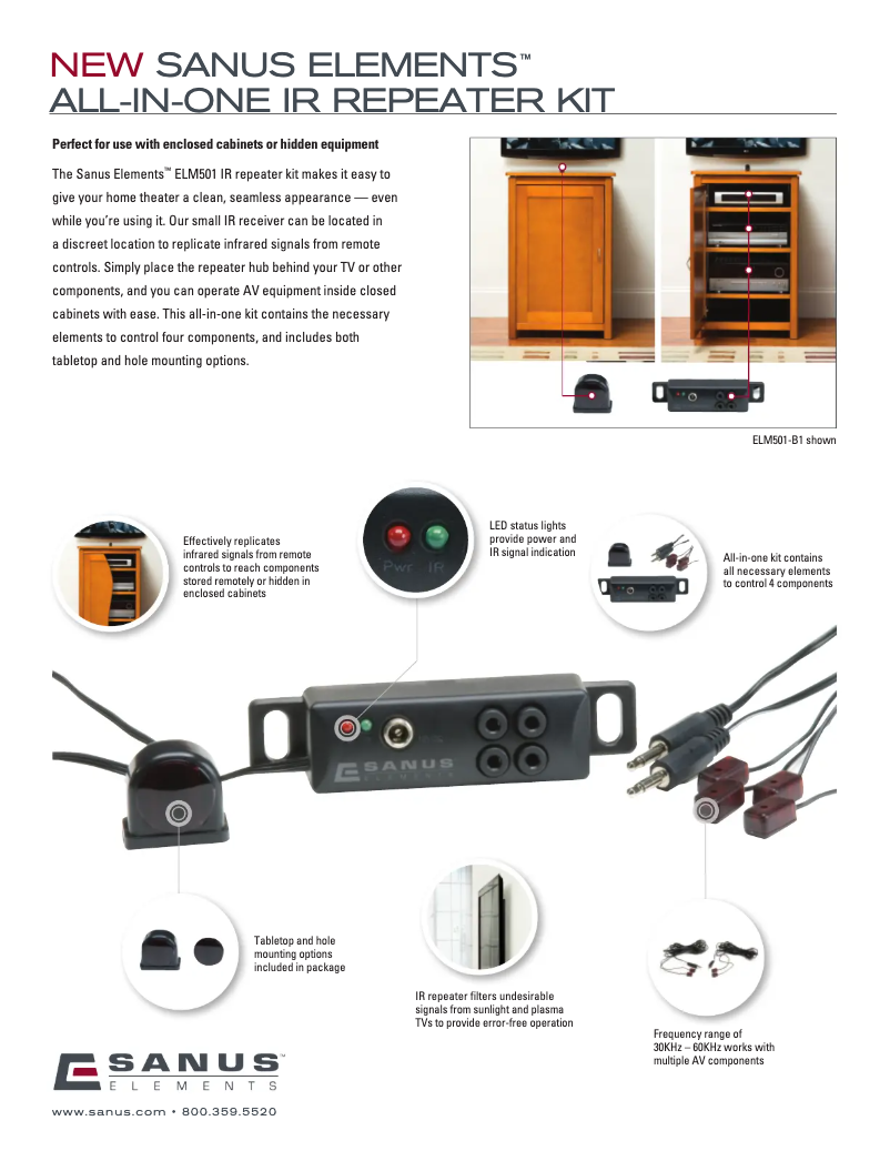 Image de la première page du manuel de l'appareil Elements ELM501