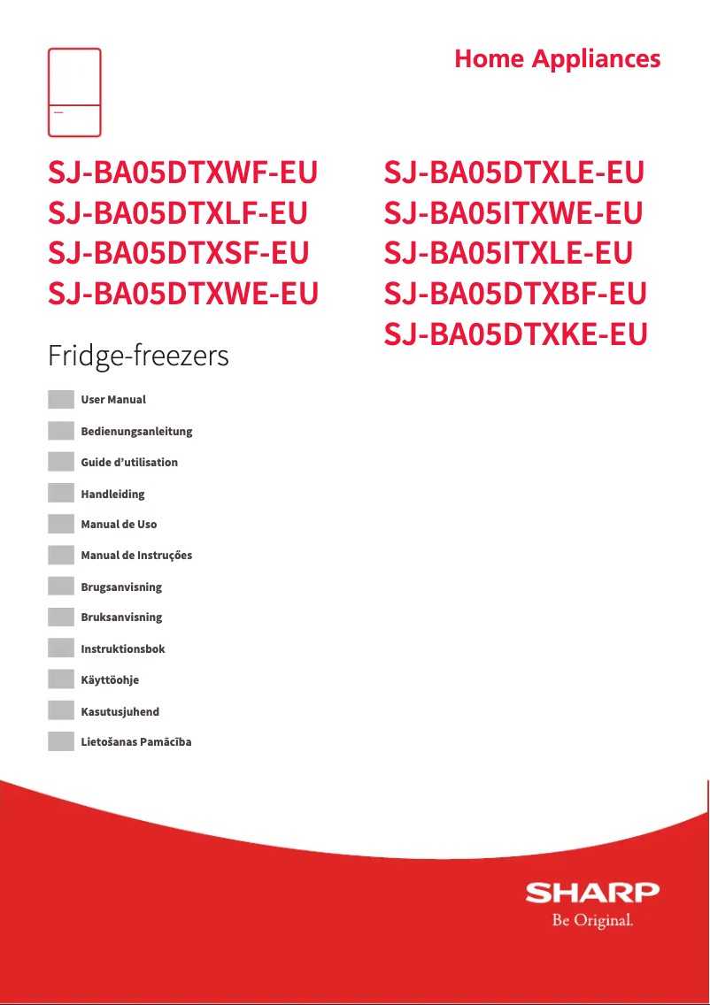 Image de la première page du manuel de l'appareil SJ-BA05DTXSF-EU