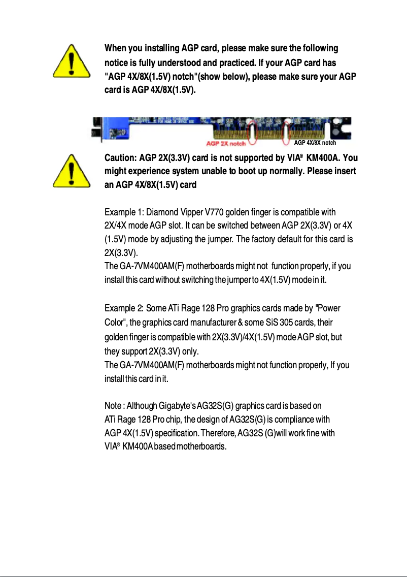 Page 1 de la notice Manuel utilisateur Gigabyte GA-7VM400AMF