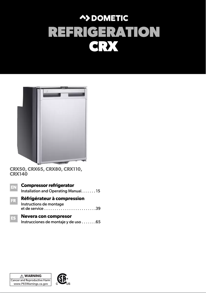 Página 1 del manual Manual de usuario Dometic CoolMatic CRX 50S