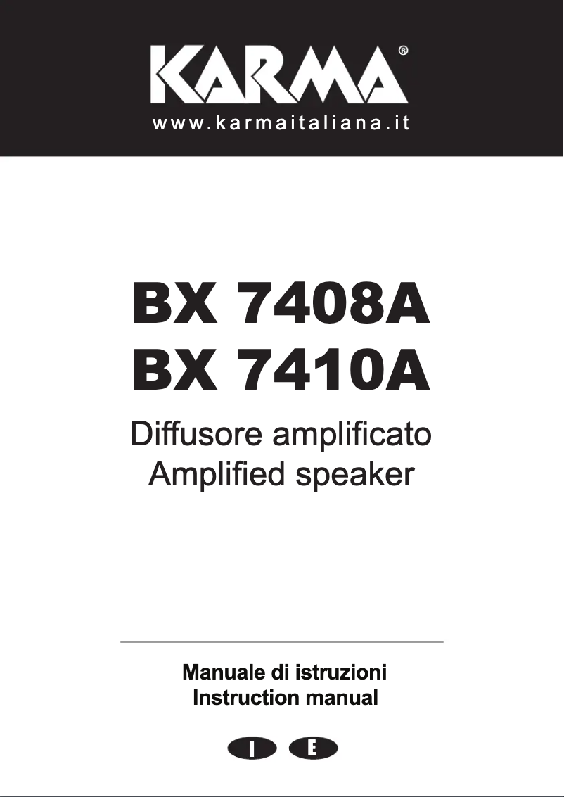 Image de la première page du manuel de l'appareil BX 7410A