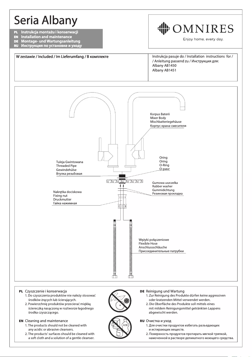 Page 1 de la notice Manuel utilisateur Omnires AB1450