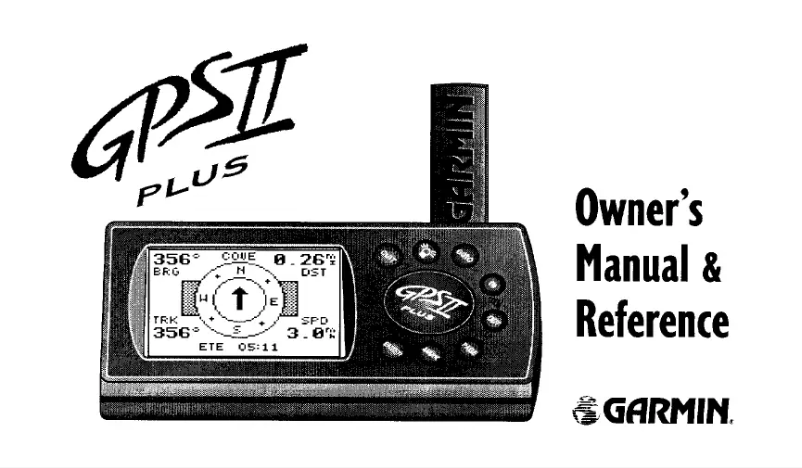 Page 1 de la notice Manuel utilisateur Garmin GPS II Plus