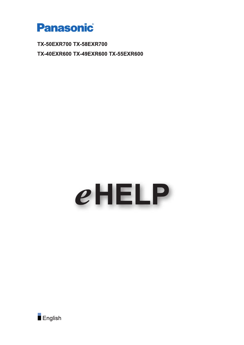Página 1 del manual Manual de usuario Panasonic TX-49EXR600