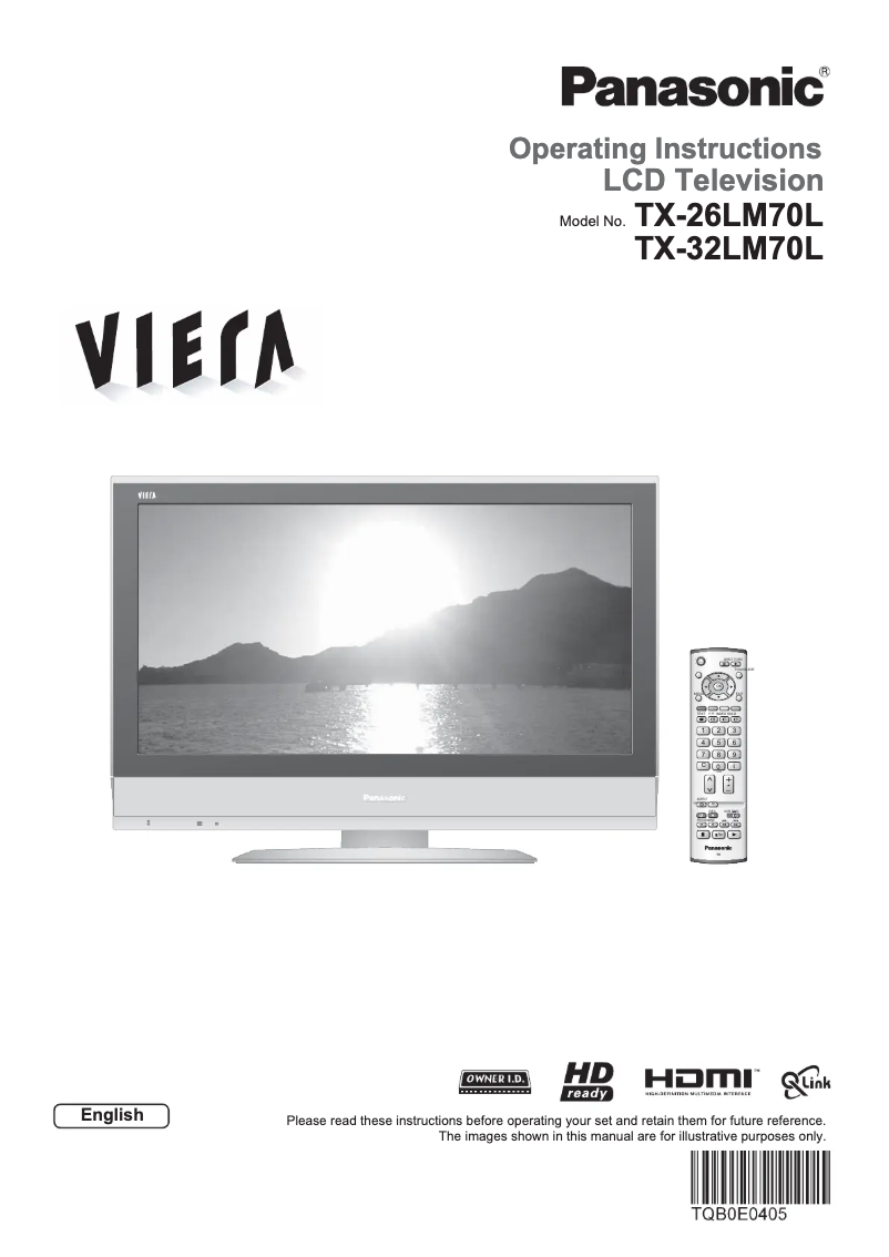 Page 1 de la notice Manuel utilisateur Panasonic Viera TX-26LM70L