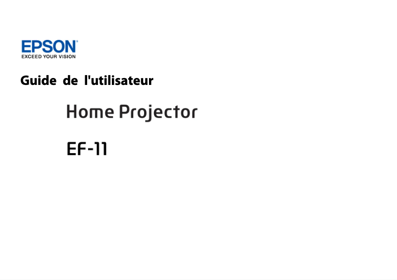 Imagen de la primera página del manual del dispositivo EpiqVision Mini EF-11