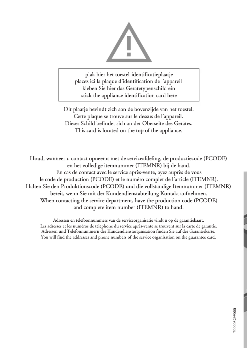 Page 1 de la notice Manuel utilisateur Atag HG6111KBA