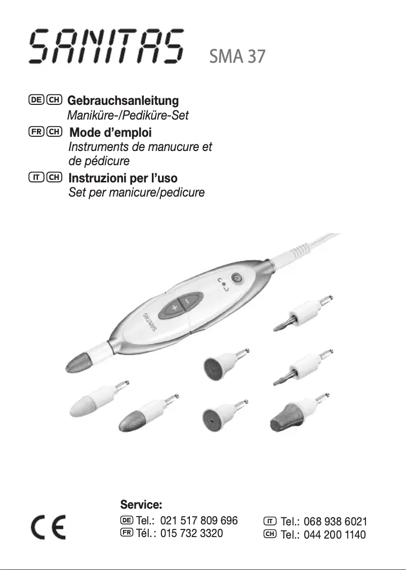 Page 1 de la notice Manuel utilisateur Sanitas SMA 37