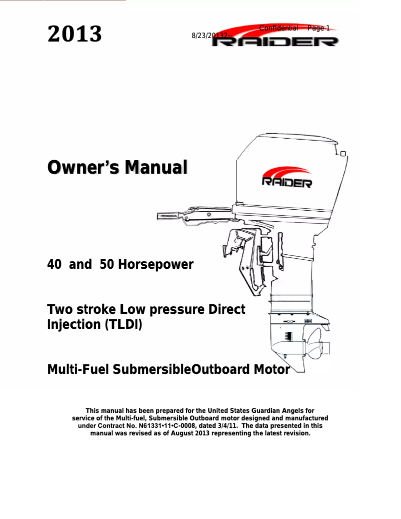 First page image of the manual for 50