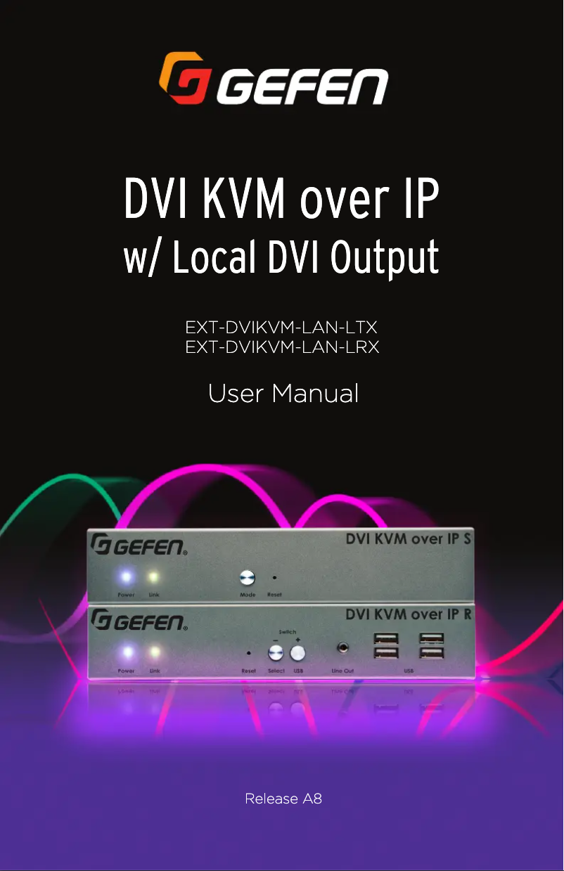 Image de la première page du manuel de l'appareil EXT-DVIKVM-LAN-LTX