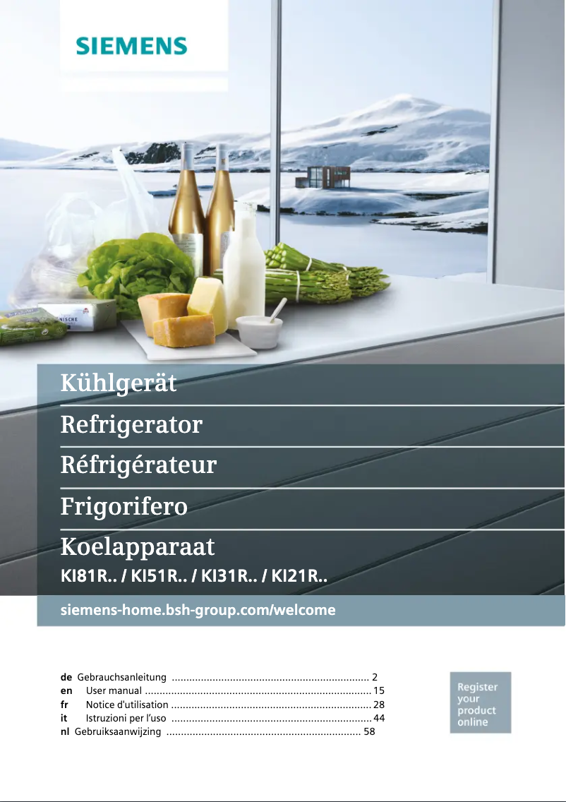 Page n°1 - Manuel utilisateur Siemens KI41RVU30