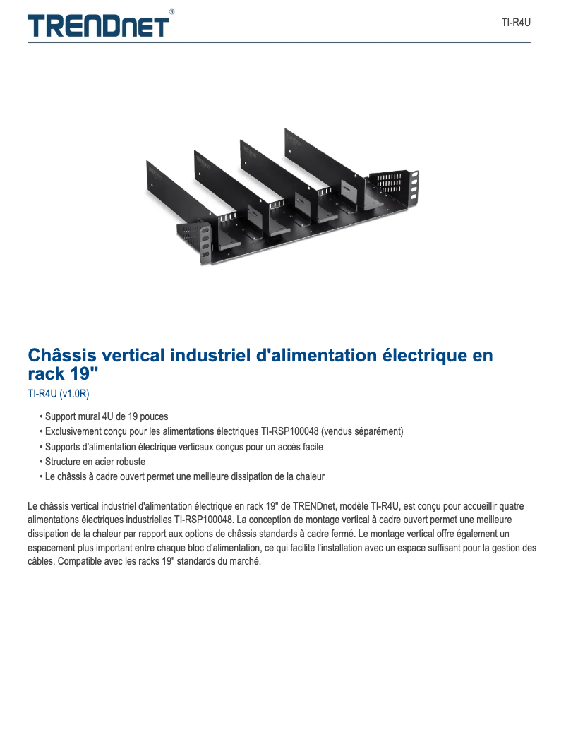 Image de la première page du manuel de l'appareil TI-R4U