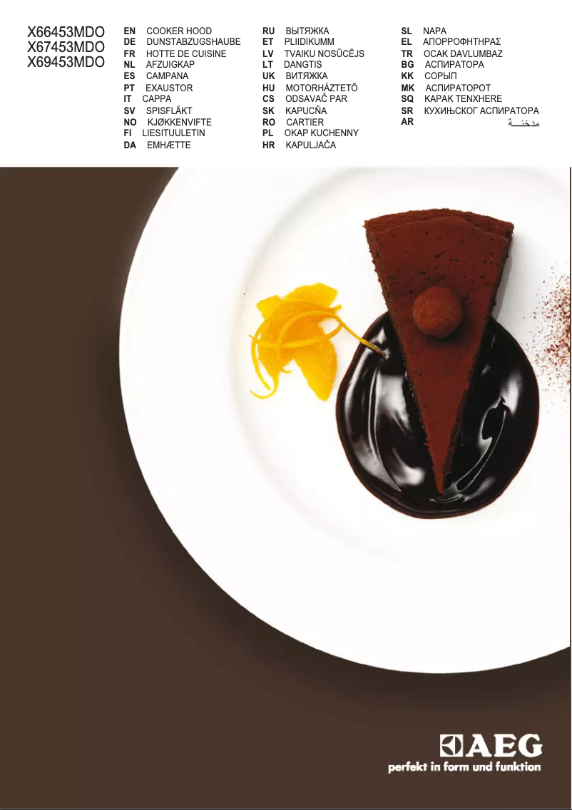 Page 1 de la notice Manuel utilisateur AEG-Electrolux X66453MDO