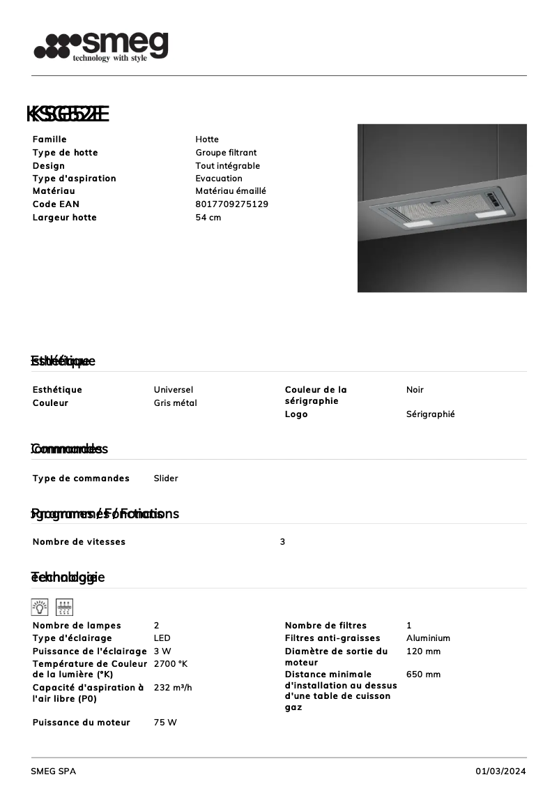 Image de la première page du manuel de l'appareil KSG52E