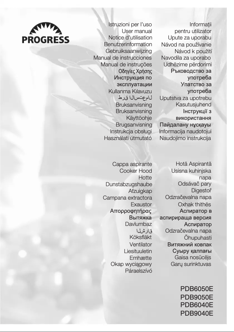 Page 1 de la notice Manuel utilisateur Progress PDB6040E