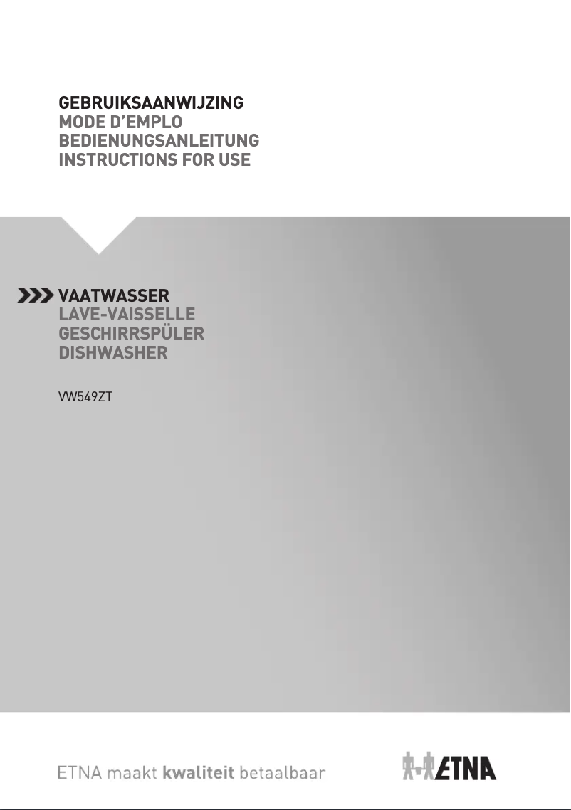 Image de la première page du manuel de l'appareil VW549ZT
