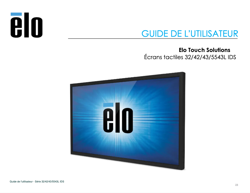 Página 1 del manual Manual de usuario Elo 3243L