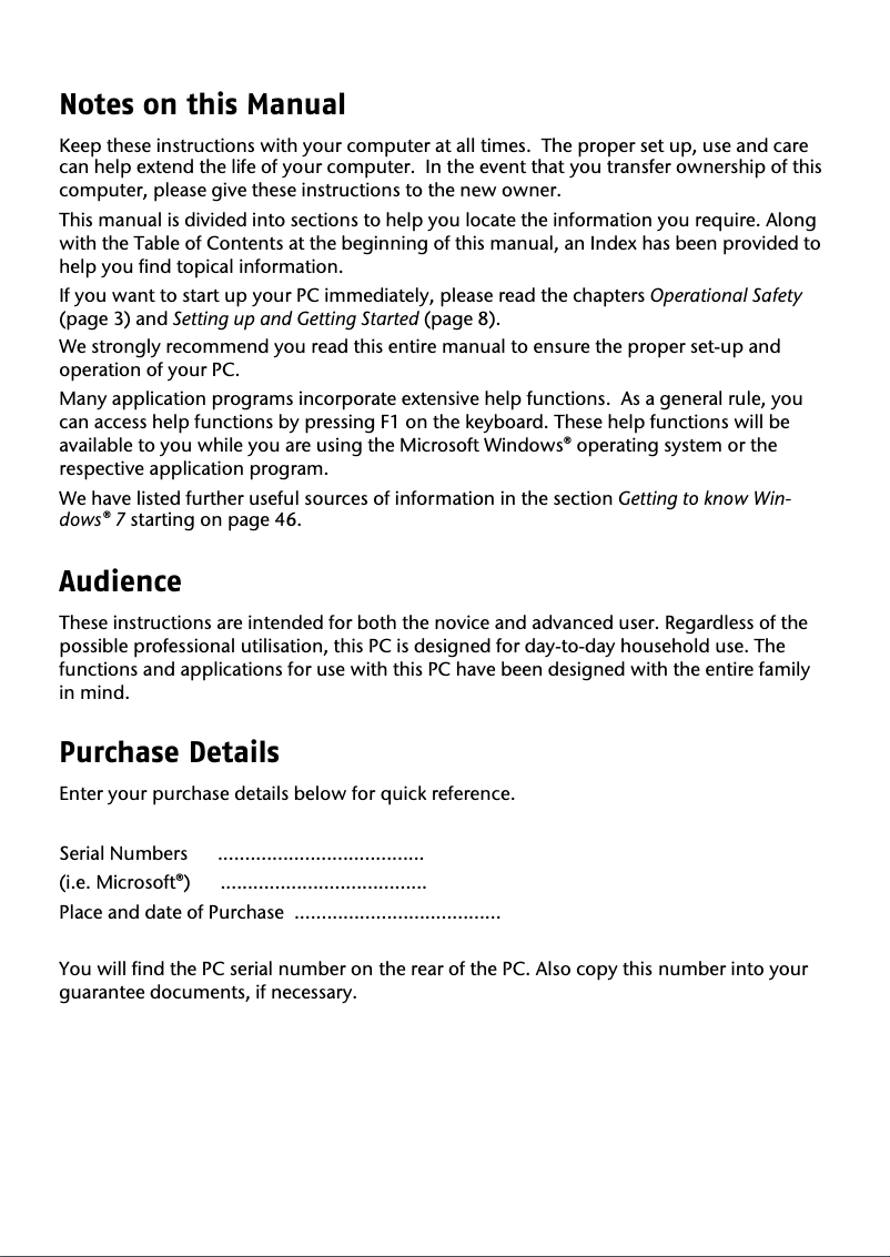 Image de la première page du manuel de l'appareil Akoya E4060 D (MD 8369)