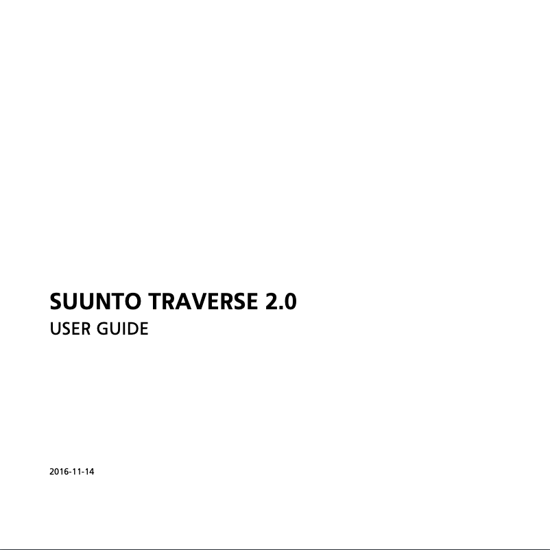 Página 1 del manual Manual de usuario Suunto Traverse 2.0
