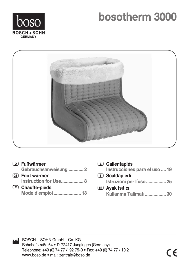 Image de la première page du manuel de l'appareil Bosotherm 3000