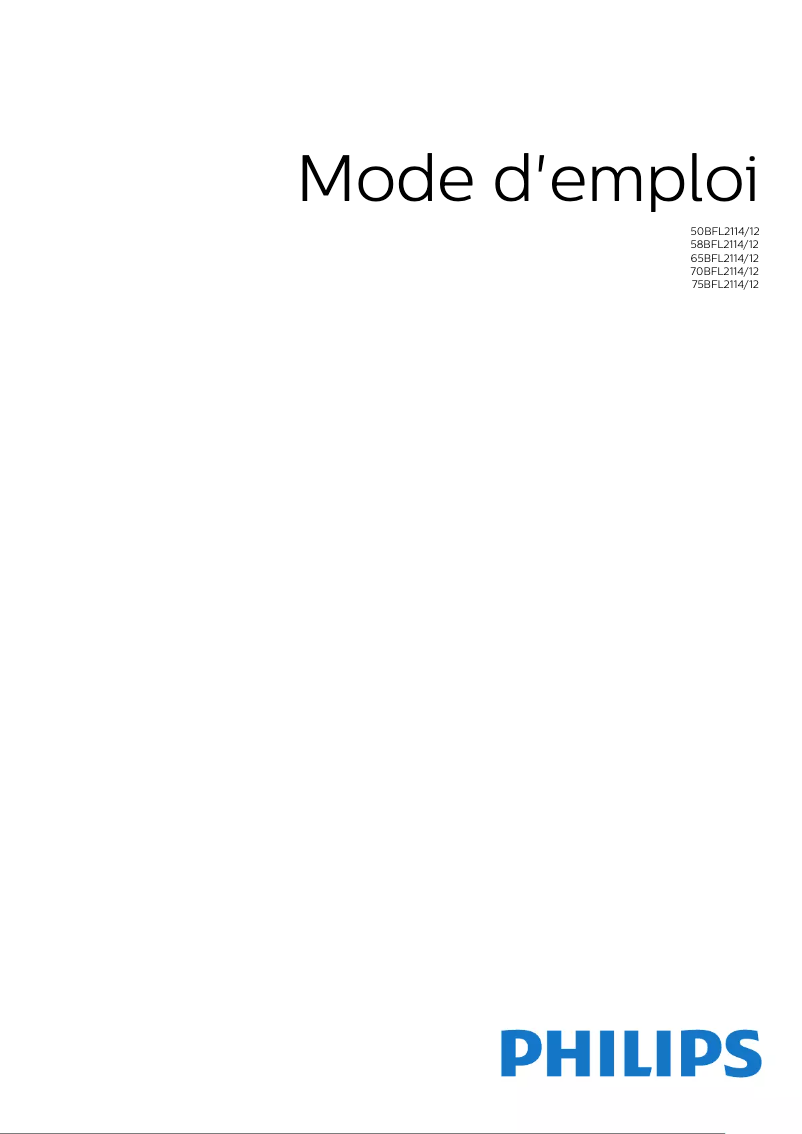 First page image of the manual for 75BFL2114