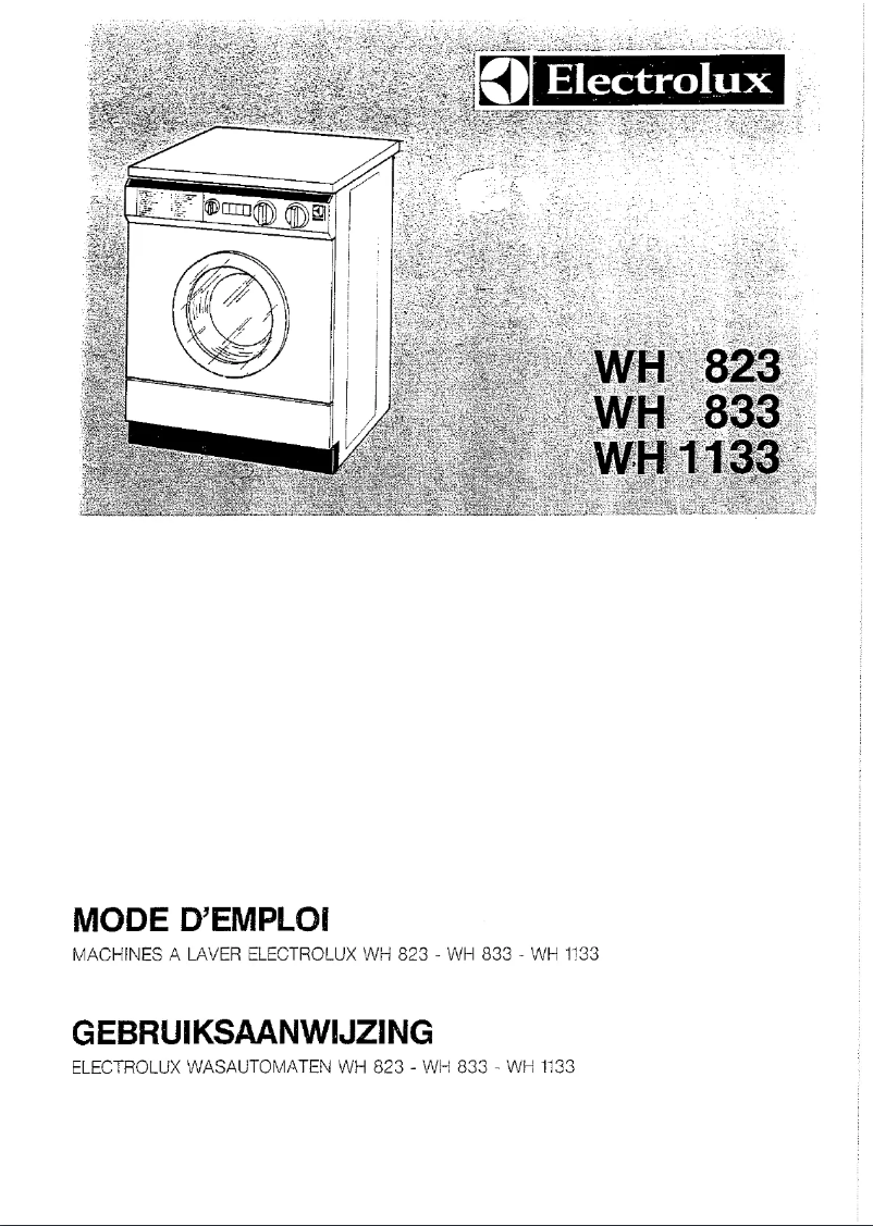 Page n°1 - Manuel utilisateur Electrolux WH1133