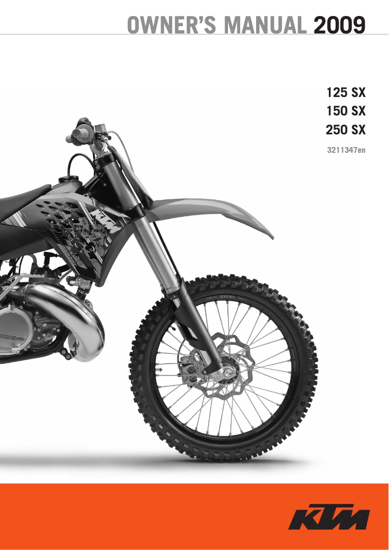 Page n°1 - Manuel utilisateur KTM 150 SX (2009)