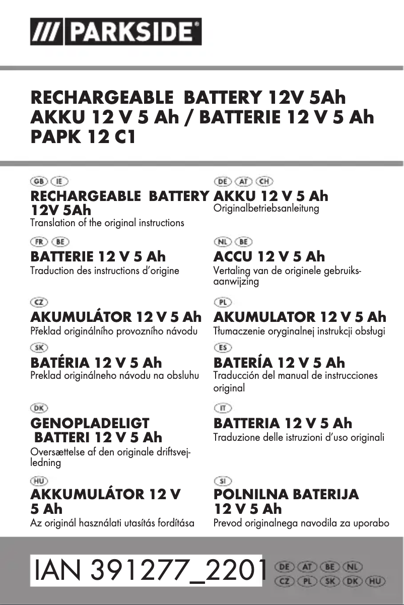 Image de la première page du manuel de l'appareil PAPK 12 D1