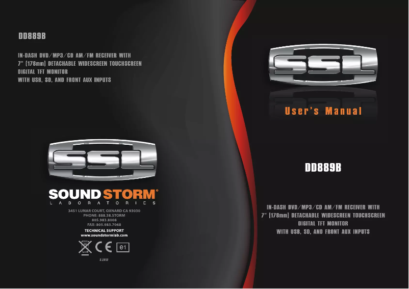 Page 1 de la notice Manuel utilisateur SSL DD889B