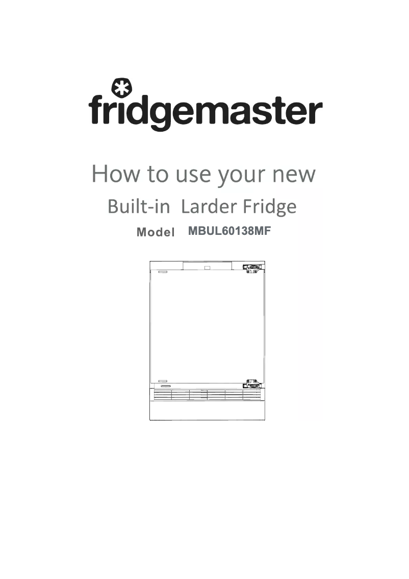 Page 1 de la notice Manuel utilisateur Fridgemaster MBUL60138MF