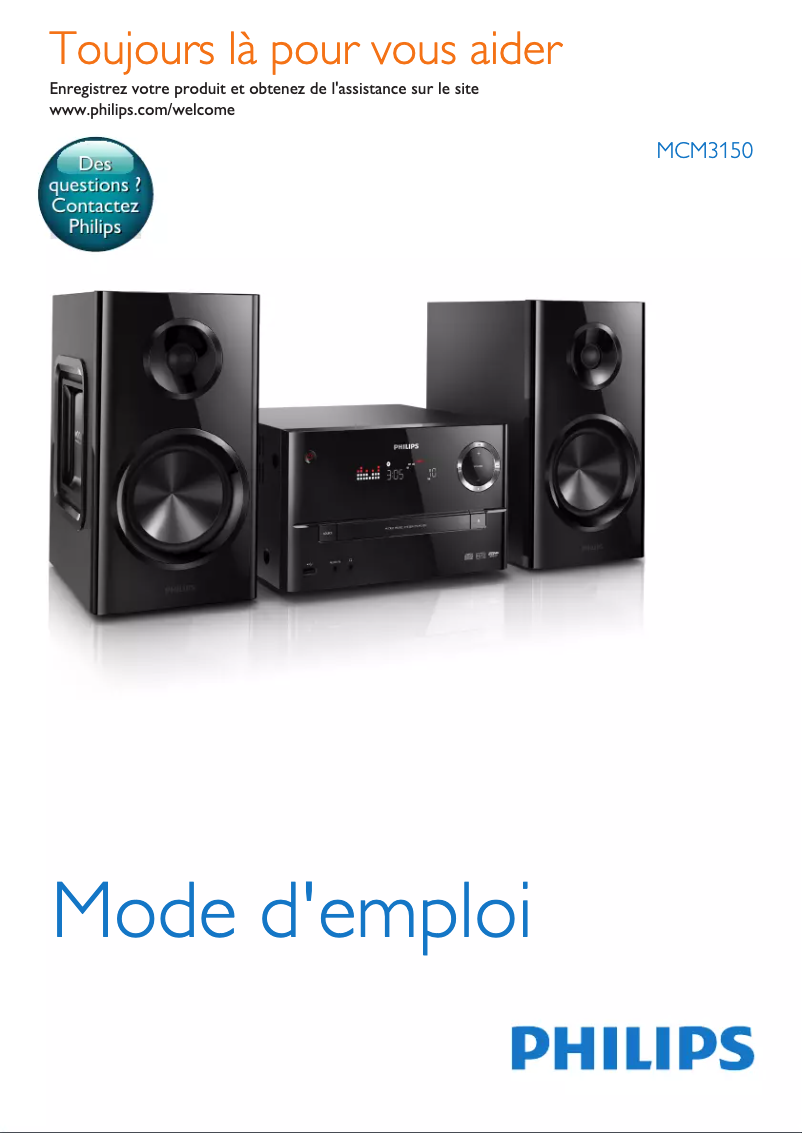 Image de la première page du manuel de l'appareil MCM3150
