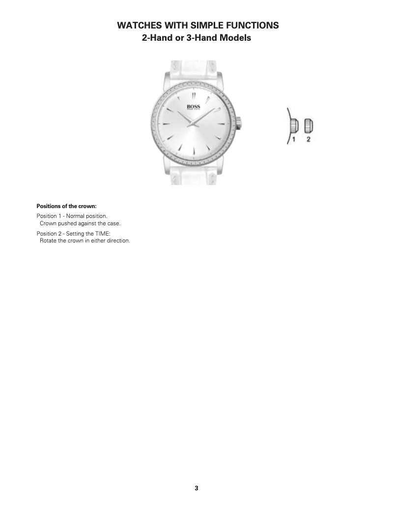 Page n°1 - Manuel utilisateur Boss Copenhagen HO1550067