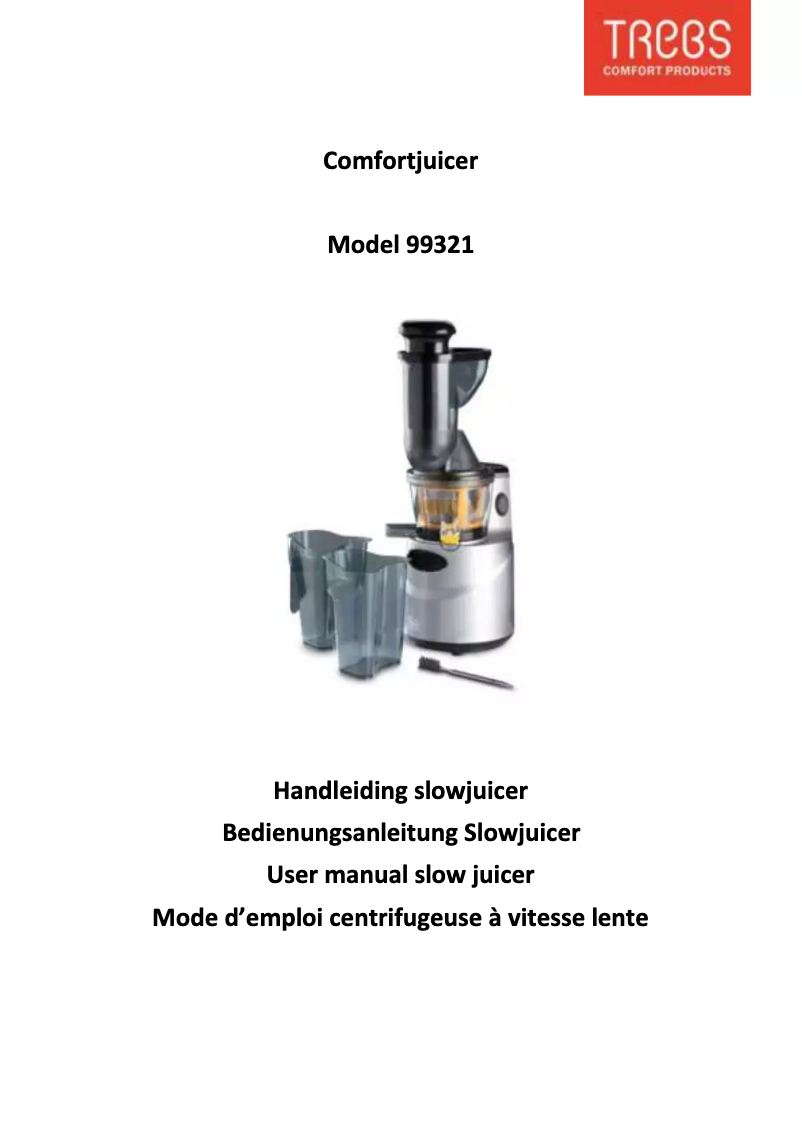 Image de la première page du manuel de l'appareil Comfortjuicer 99321