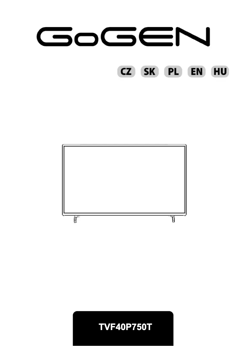 Page 1 de la notice Manuel utilisateur GoGen TVF40P750T