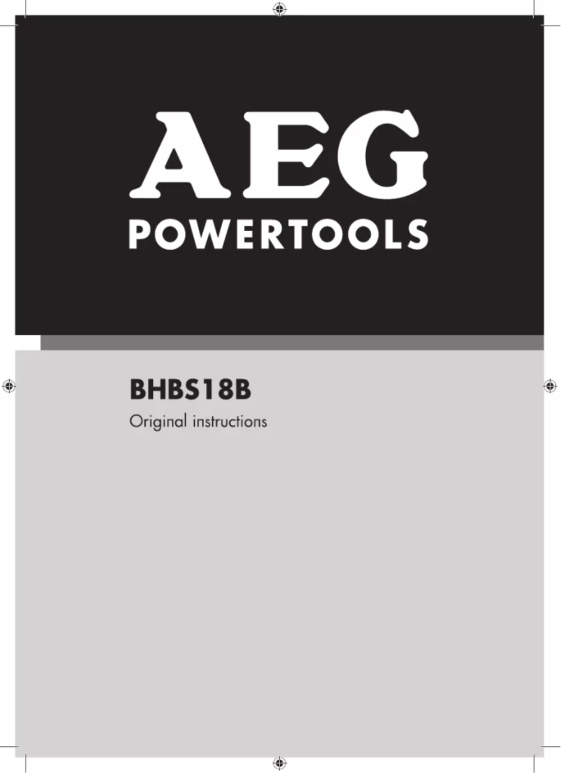 Page 1 de la notice Manuel utilisateur AEG BHBS18B