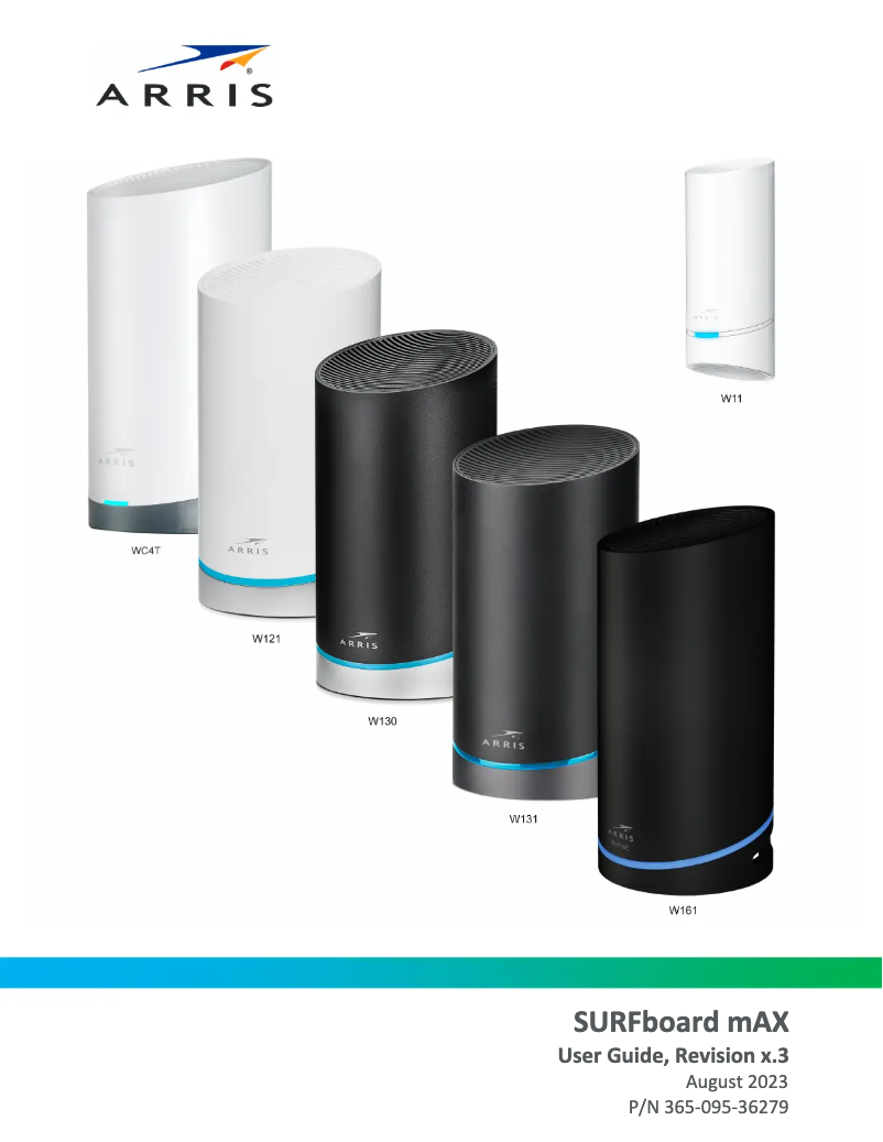 Page 1 of the manual User Manual Arris SURFboard mAX Pro W31