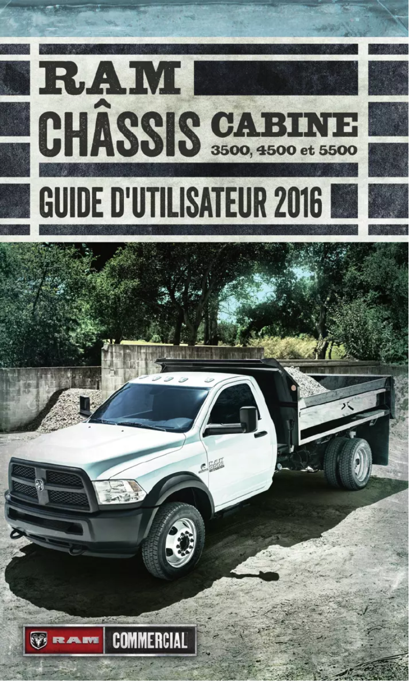Page 1 de la notice Manuel utilisateur RAM 3500 Chassis Cab (2016)