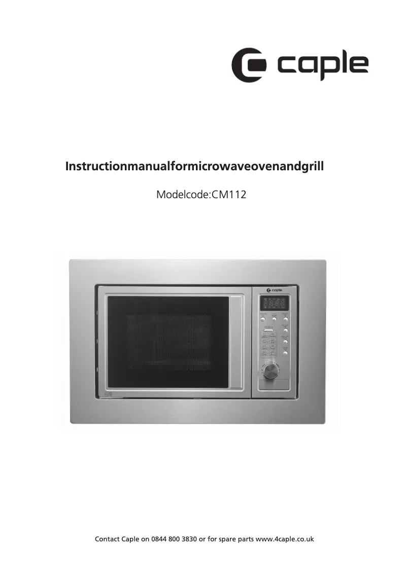 Image de la première page du manuel de l'appareil CM112