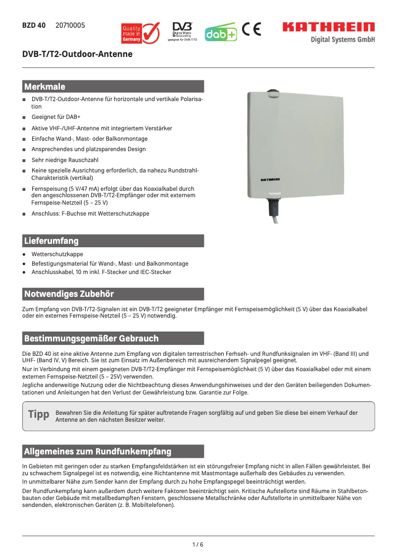 Image de la première page du manuel de l'appareil BZD 40