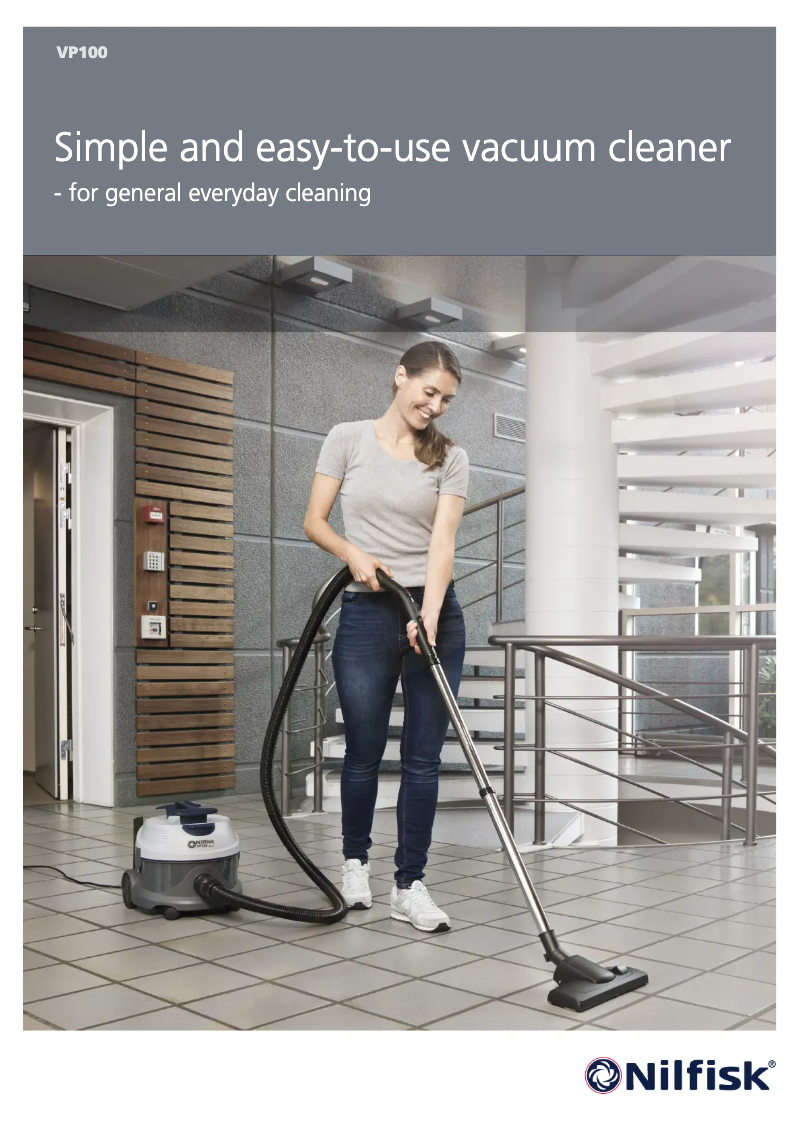 Page 1 de la notice Brochure Nilfisk VP100