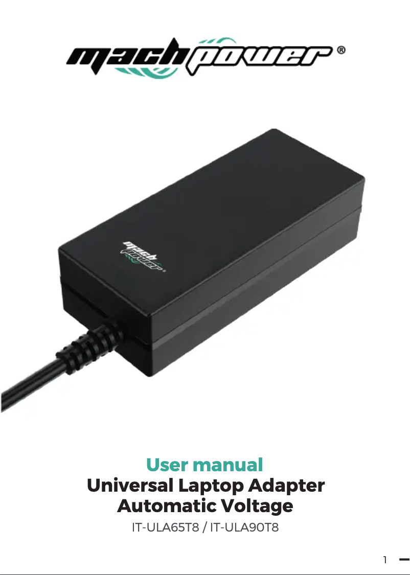Page 1 de la notice Manuel utilisateur Mach Power IT-ULA65T8