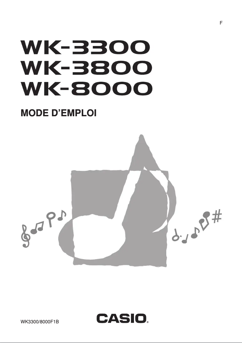 Image de la première page du manuel de l'appareil WK-3300