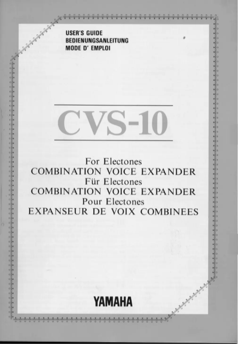 Page 1 de la notice Manuel utilisateur Yamaha Electone CVS-10