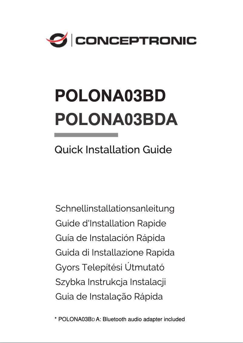 Page 1 de la notice Manuel utilisateur Conceptronic POLONA03BD